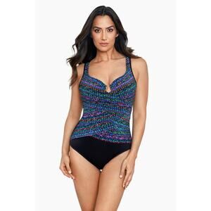Miraclesuit Stitch It Layered Escape One Piece Slimming Swimsuit Size 10